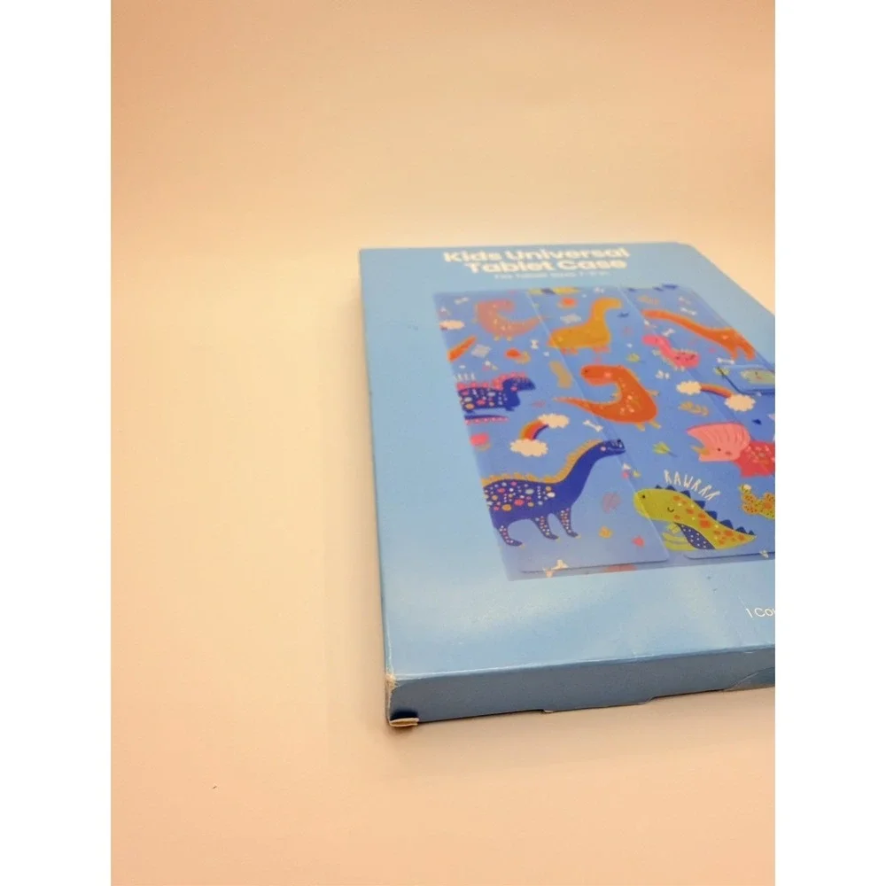 Heyday Kids Universal Tablet Case 7-11 in Blue Dinosaur Print Folio Stand New
